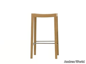 RDL BQ7299 - Oak stool with footrest _ Andreu World