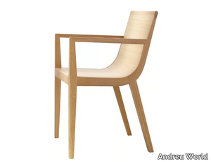 RDL SO7292 - Wooden easy chair with armrests _ Andreu World