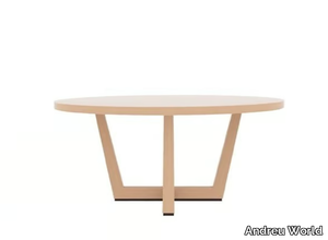 UVES ME3661 / ME3660 - Round oak dining table _ Andreu World