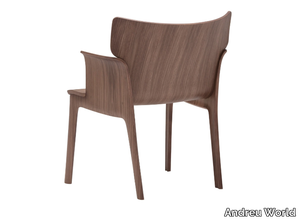 ADELA REX BU1415 - Walnut chair with armrests _ Andreu World