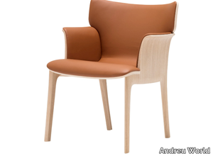 ADELA REX BU1412 - Oak chair with armrests _ Andreu World