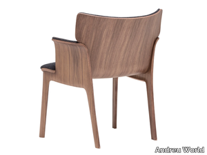 ADELA REX SO1414 - Walnut chair with armrests _ Andreu World