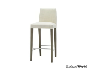 ANNA BQ1386 - Upholstered stool with back _ Andreu World