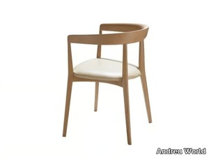 CAROLA SO0903 - Wooden chair with integrated cushion _ Andreu World