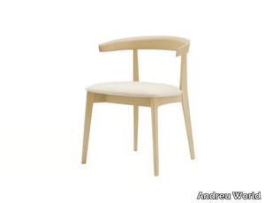 CAROLA SI0906 - Wooden chair with integrated cushion _ Andreu World