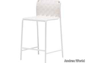 COSTA BQ0274 - High aluminium stool with footrest _ Andreu World