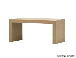 CLOSED BENCH OAK - Oak bench seating _ Andreu World