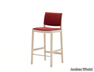 DUOS BQ2761 - High upholstered wooden stool _ Andreu World