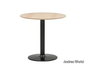 DUAL OCCASIONAL ME6374/76/83/85 - Round oak coffee table _ Andreu World