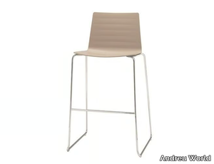 FLEX CHAIR BQ1312 - Sled base high barstool _ Andreu World