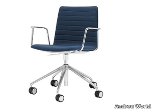 FLEX CORPORATE SO1660 - Chair with 5-spoke base with armrests with castors _ Andreu World