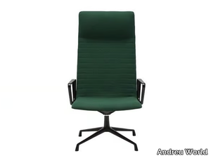 FLEX EXECUTIVE BU1895 - Upholstered office chair with armrests with 4-Spoke base _ Andreu World