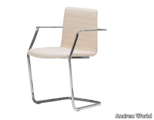 FLEX HIGH BACK SO1633 - Cantilever upholstered chair with armrests _ Andreu World