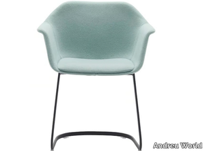 GALA SO0721 - Cantilever upholstered fabric chair with armrests _ Andreu World