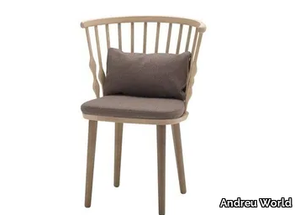 NUB SO1434 - Beech chair with integrated cushion _ Andreu World