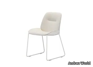 NUEZ SI2787 - Sled base upholstered Polymer chair _ Andreu World