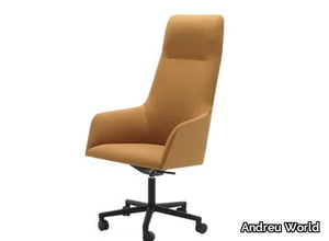 ALYA EXECUTIVE SO1496 - Height-adjustable office chair with castors with 5-Spoke base _ Andreu World