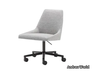 ALYA SI1555 - Upholstered office chair with castors with 5-Spoke base _ Andreu World