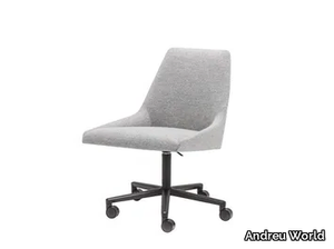 ALYA SI1557 - Upholstered office chair with castors with 5-Spoke base _ Andreu World