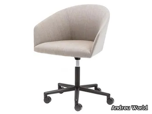 BRANDY SO3002 - Swivel office chair with castors with 5-Spoke base _ Andreu World