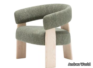 ORU BU2277 - Upholstered fabric armchair with armrests _ Andreu World