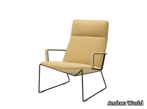 CAPRI LOUNGE BU1698 - Sled base armchair high-back _ Andreu World