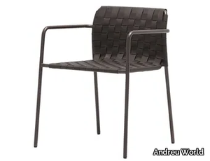 COSTA SO0277 - Stackable aluminium chair with armrests _ Andreu World