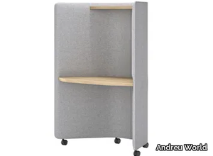 IN OUT OFFICE ME2259 - Workstation desk with sound absorbing screens with casters _ Andreu World