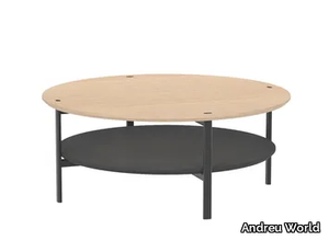 RUTA TABLE ME1951 - Round oak coffee table _ Andreu World