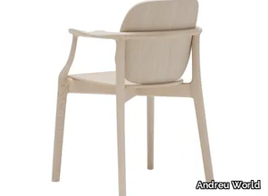 SOLO CHAIR SO3021 - Solid wood chair with armrests _ Andreu World