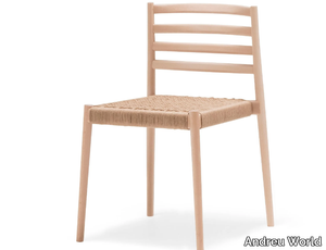 LAKE SI0653 - Stackable chair with woven cord seat _ Andreu World