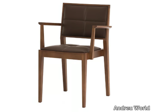 MANILA SO2113 - Stackable beech easy chair with armrests _ Andreu World