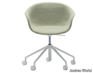 NEXT SO0498 - Swivel fabric office chair with castors with 5-Spoke base _ Andreu World