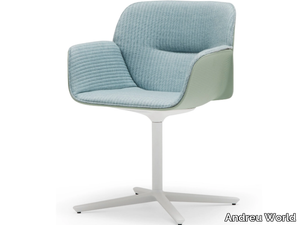 NUEZ SO2772 - Swivel with 4-spoke base chair with armrests _ Andreu World