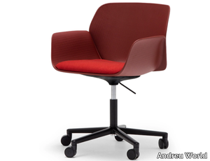 NUEZ SO2773 - Swivel chair with castors with 5-spoke base _ Andreu World