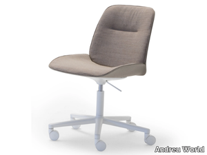 NUEZ SI2788 - Height-adjustable chair with castors with 5-spoke base _ Andreu World