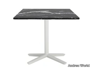 QUATTRO OCCASIONAL MARBLE SQUARE - Square low marble coffee table _ Andreu World