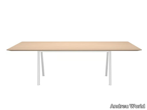 RADIAL CONFERENCE ME9024 - Rectangular oak meeting table _ Andreu World