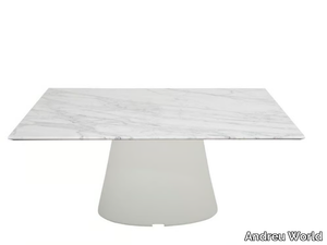 REVERSE OCCASIONAL ME5334 - Square marble coffee table _ Andreu World