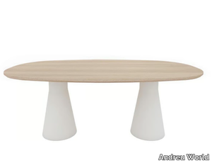 REVERSE CONFERENCE ME5010 - Oval oak meeting table _ Andreu World