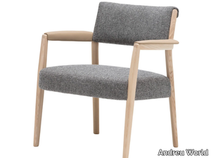 RIZO BU2044 - Ash easy chair with integrated cushion _ Andreu World