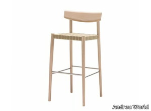 SMART BQ0644 / BQ0658 - High beech stool with back _ Andreu World