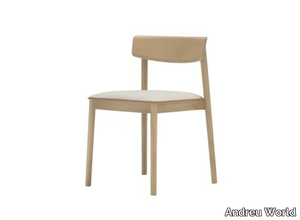 SMART SI0611 - Stackable beech chair with integrated cushion _ Andreu World