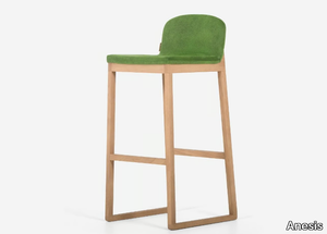 AVA - Upholstered ash stool with footrest _ Anesis