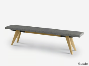 TRAVA - Upholstered wooden bench _ Anesis