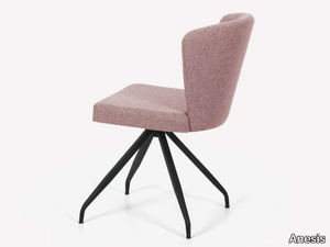 QUARTA - Swivel trestle-based fabric chair _ Anesis