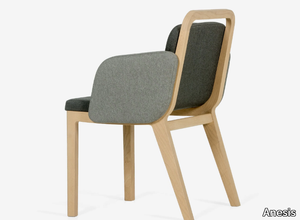 IRIS - Upholstered solid wood chair with armrests _ Anesis