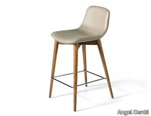 4044 - Leather barstool with footrest _ Angel Cerdá