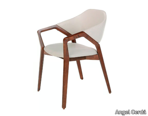 4068 - Imitation leather chair with armrests _ Angel Cerdá