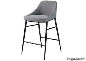 4103 - Upholstered fabric kitchen stool with footrest _ Angel Cerdá